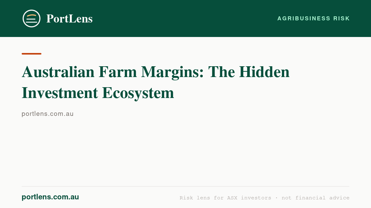 Australian Farm Margins: The Hidden Investment Ecosystem