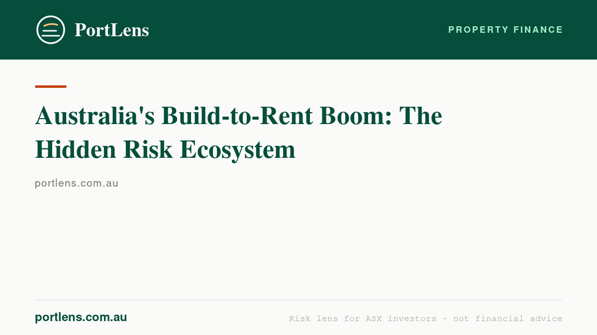 Australia's Build-to-Rent Boom: The Hidden Risk Ecosystem