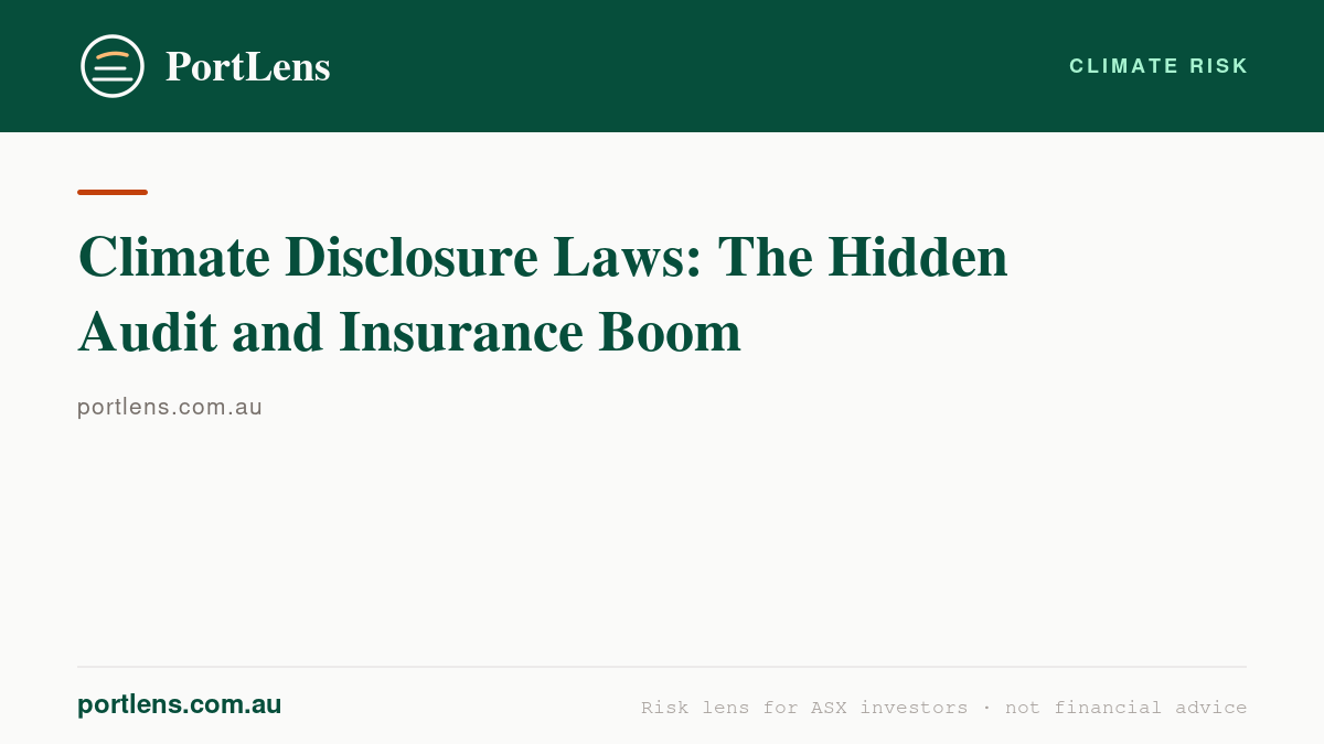 Climate Disclosure Laws: The Hidden Audit and Insurance Boom