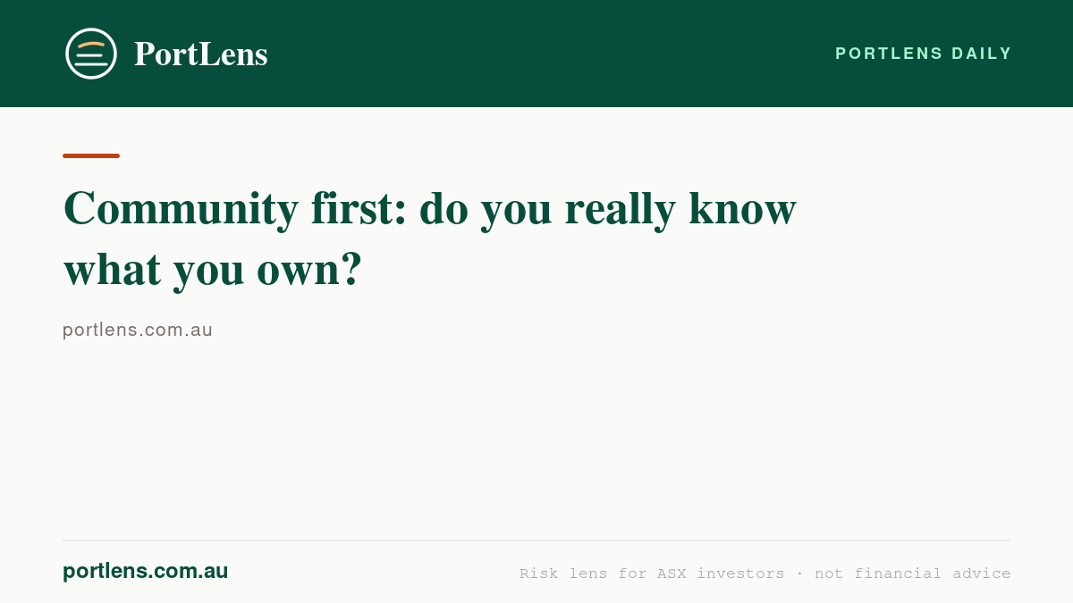 Community first: do you really know what you own?