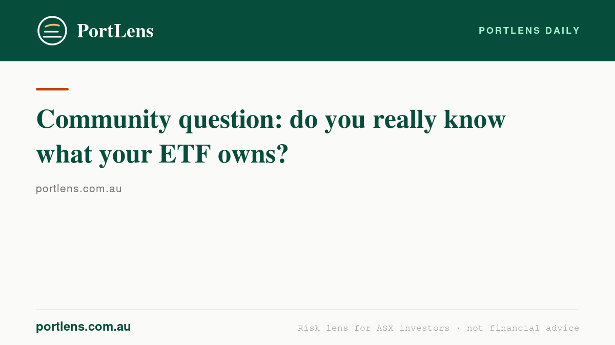 Community question: do you really know what your ETF owns?
