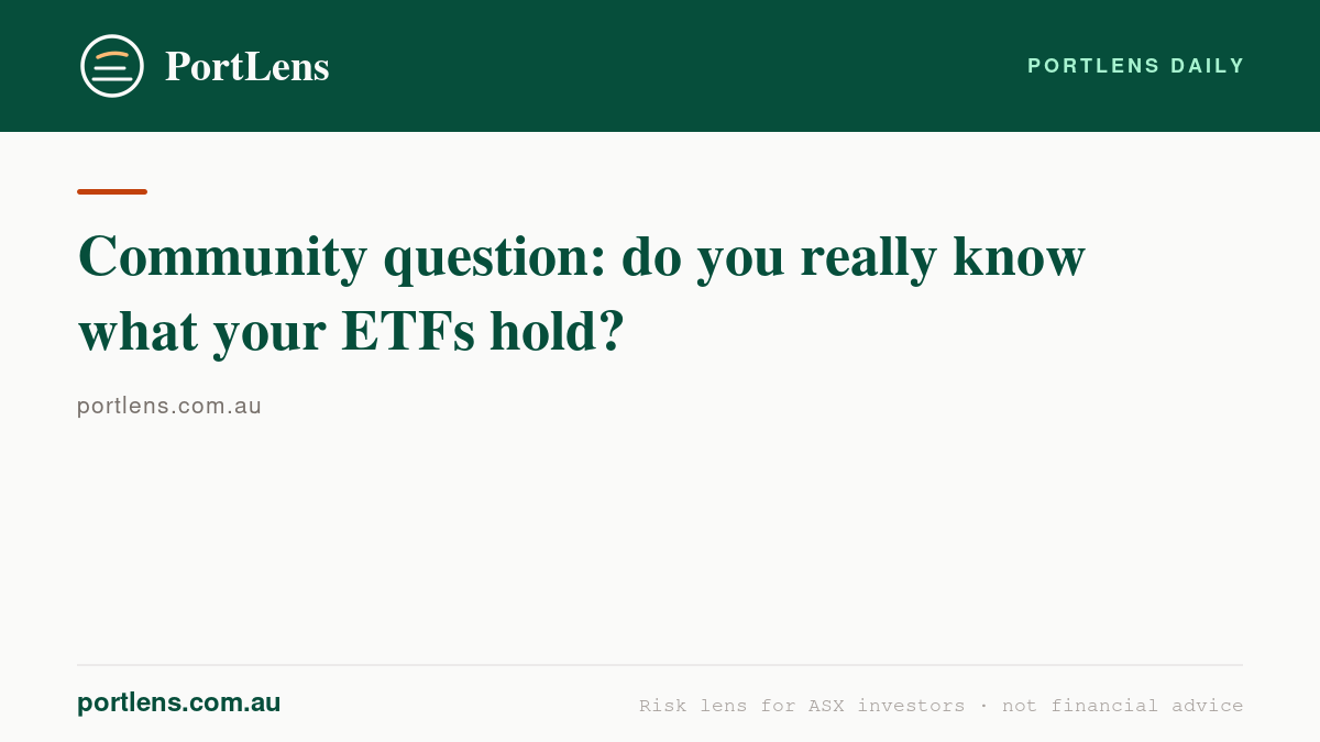 Community question: do you really know what your ETFs hold?