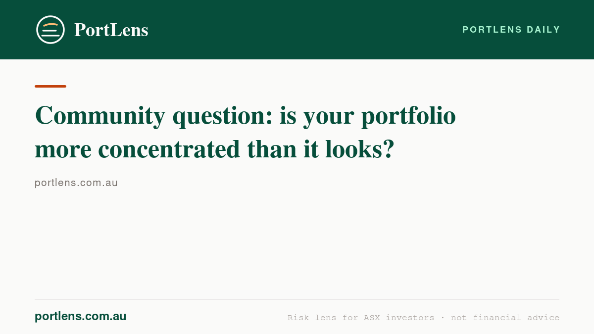 Community question: is your portfolio more concentrated than it looks?