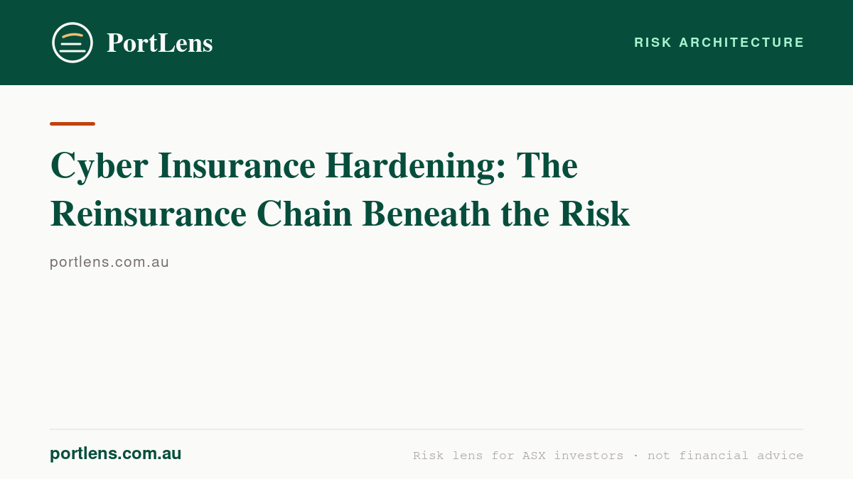 Cyber Insurance Hardening: The Reinsurance Chain Beneath the Risk