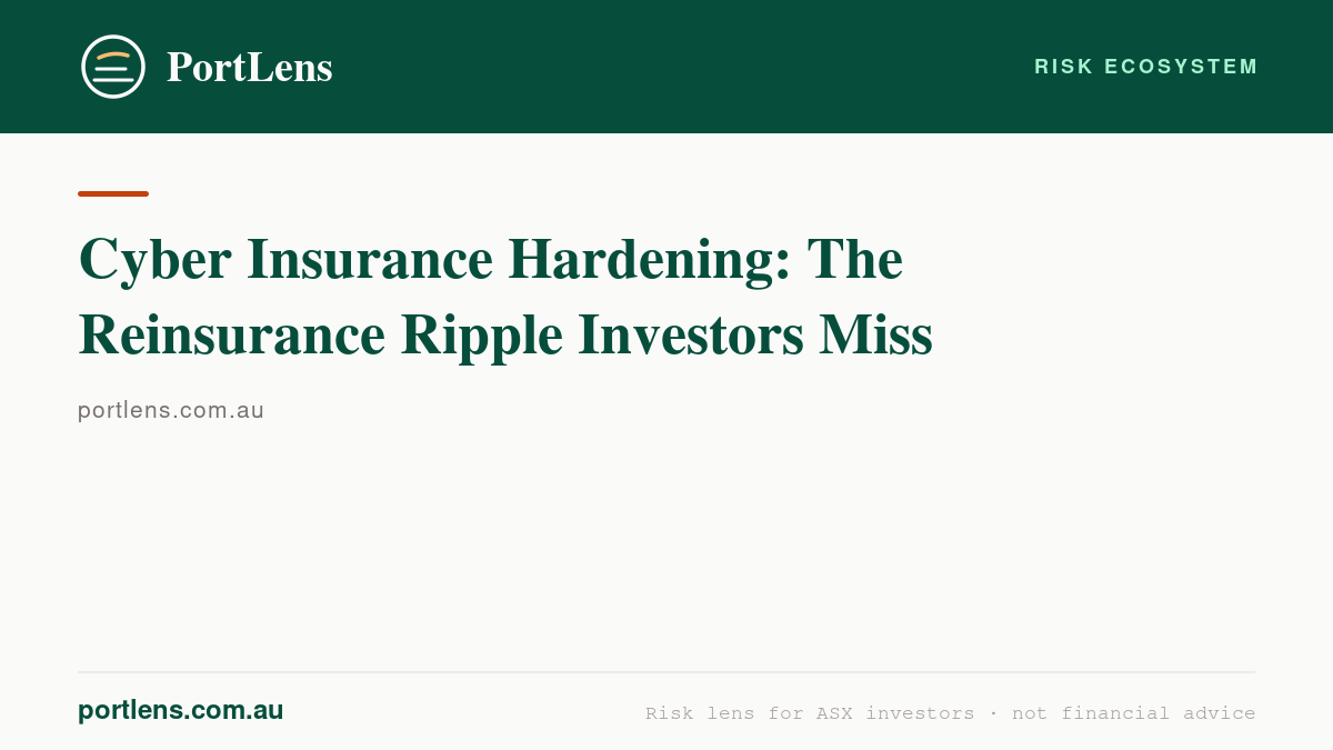 Cyber Insurance Hardening: The Reinsurance Ripple Investors Miss