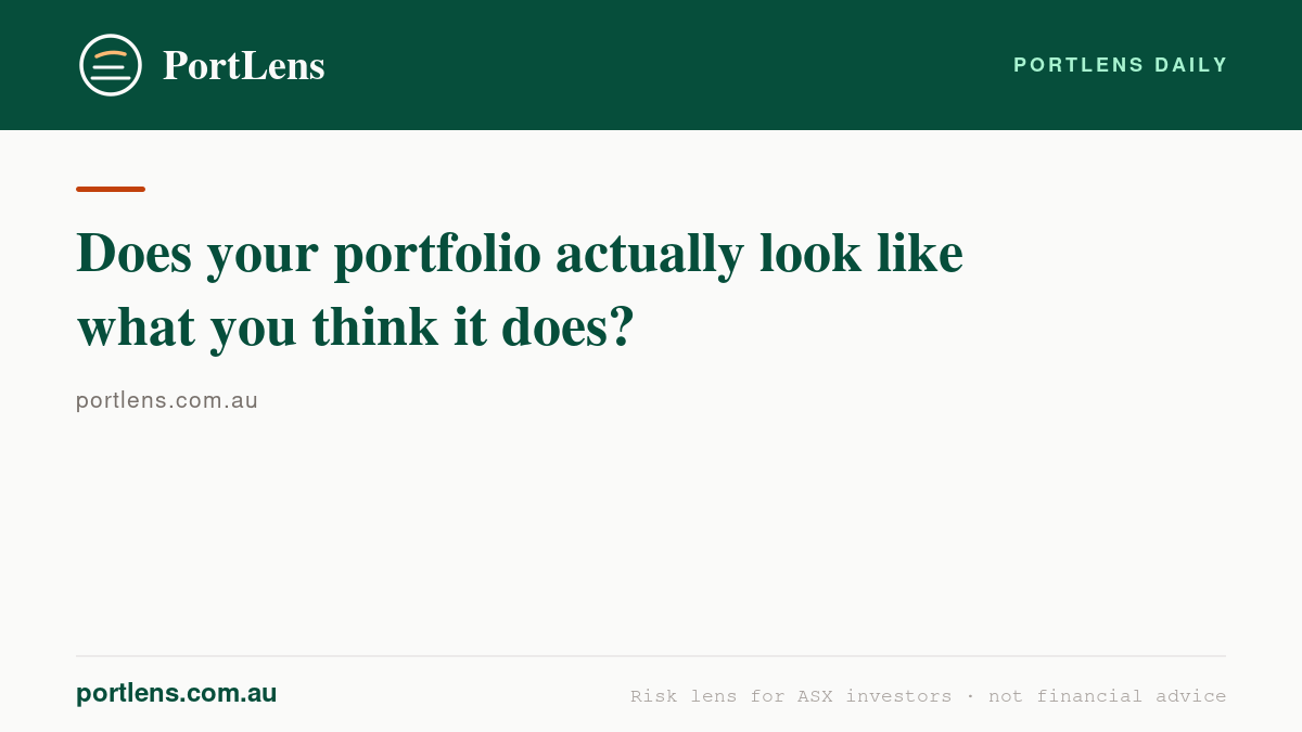 Does your portfolio actually look like what you think it does?