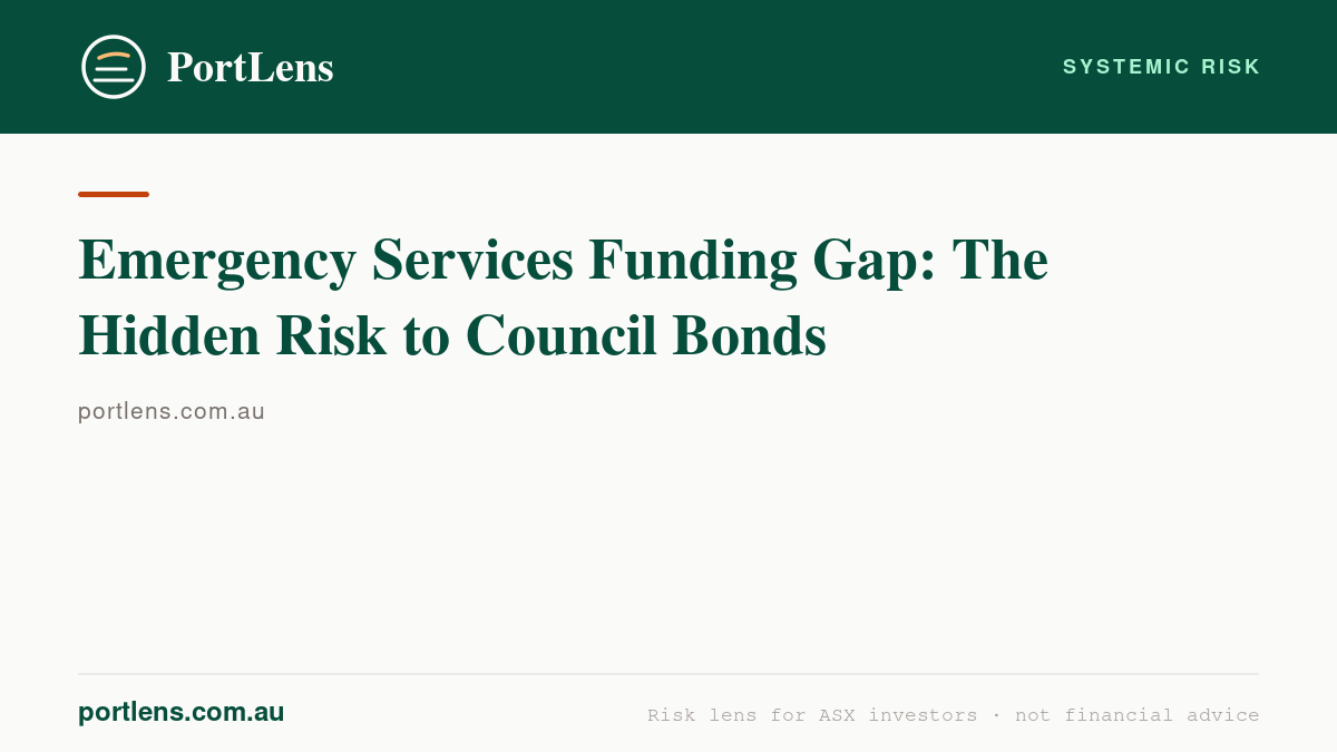Emergency Services Funding Gap: The Hidden Risk to Council Bonds