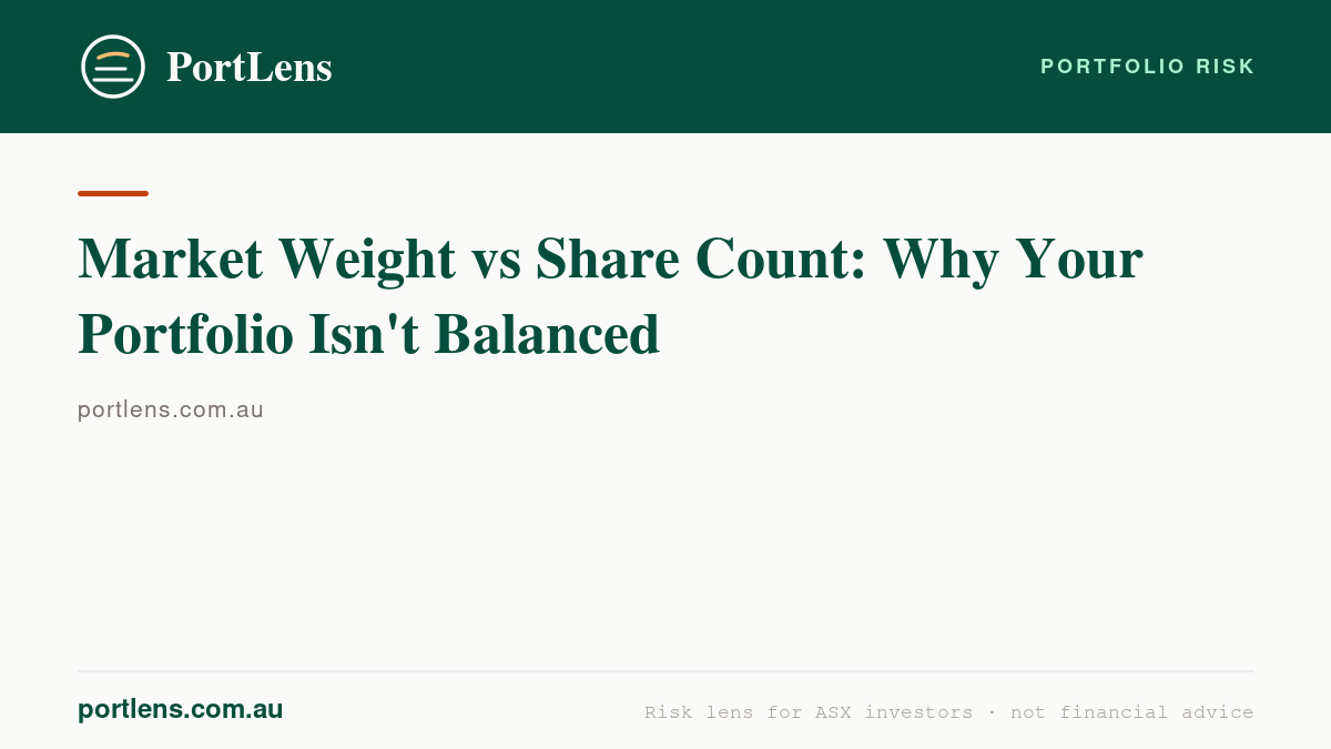 Market Weight vs Share Count: Why Your Portfolio Isn't Balanced