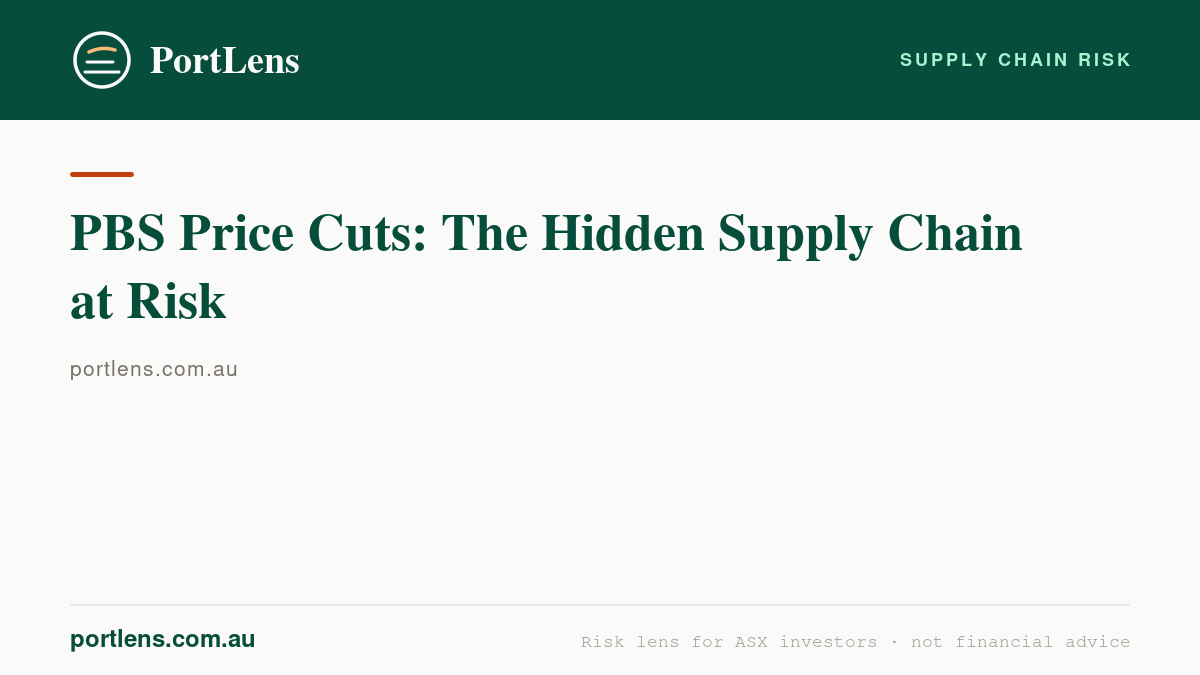 PBS Price Cuts: The Hidden Supply Chain at Risk