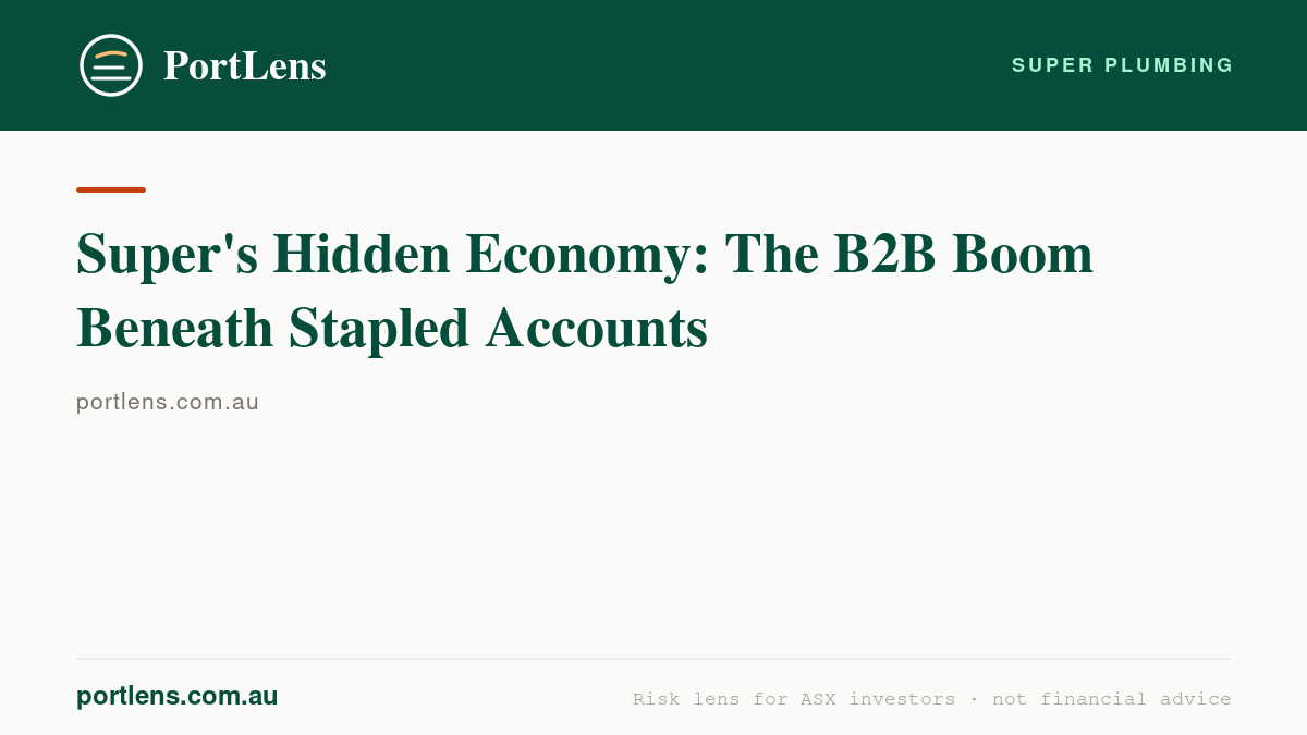 Super's Hidden Economy: The B2B Boom Beneath Stapled Accounts
