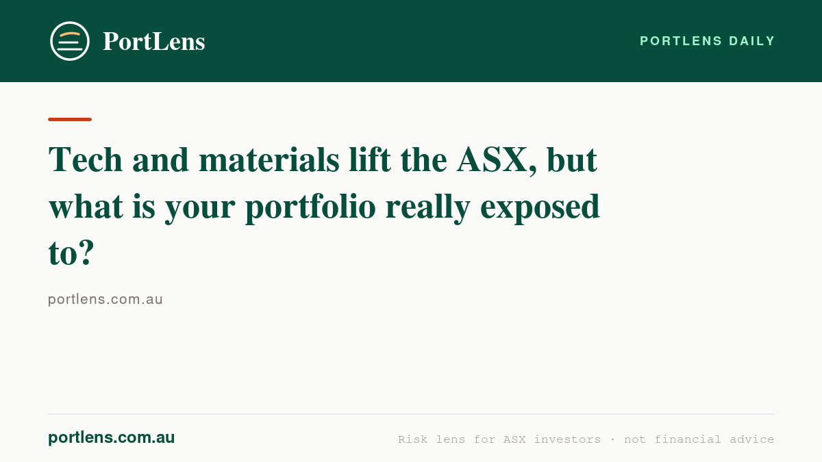 Tech and materials lift the ASX, but what is your portfolio really exposed to?