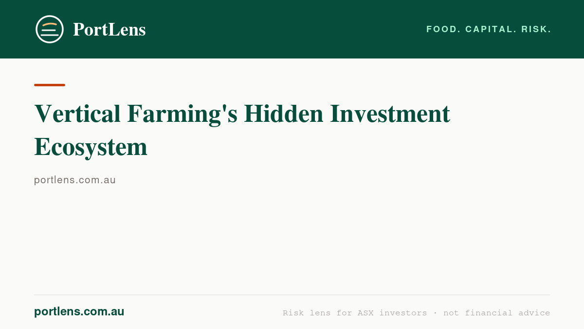 Vertical Farming's Hidden Investment Ecosystem