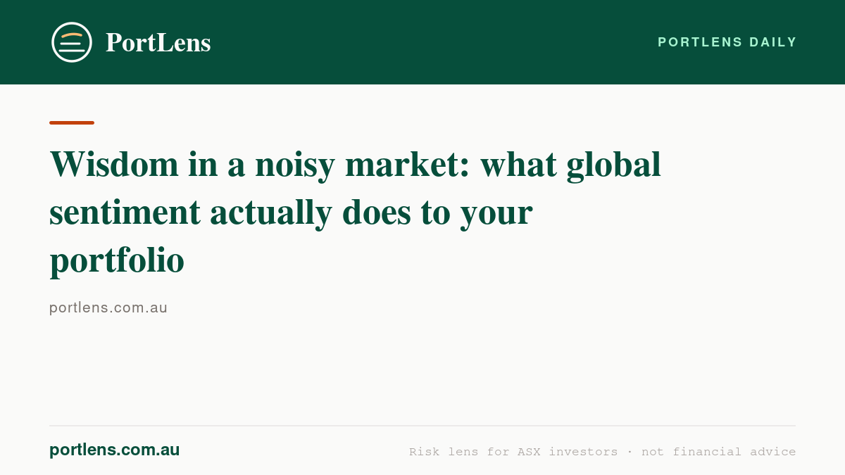 Wisdom in a noisy market: what global sentiment actually does to your portfolio
