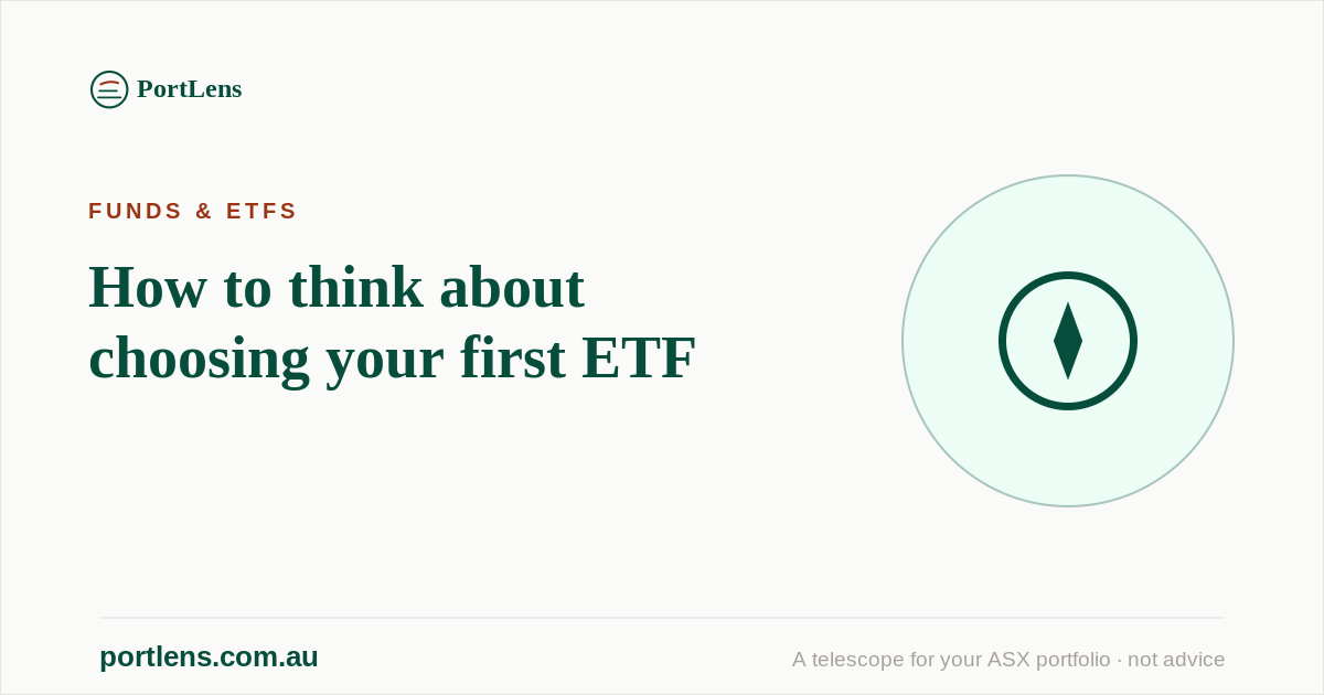 How to think about choosing your first ETF