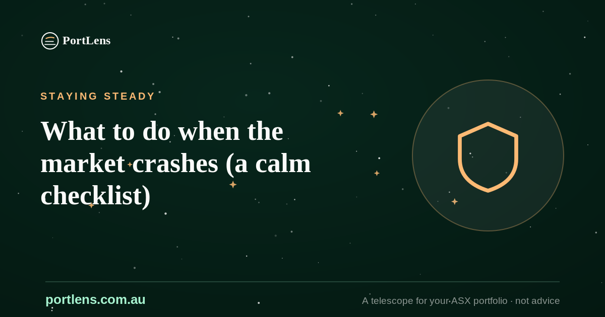 What to do when the market crashes (a calm checklist)